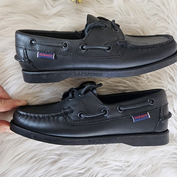 NWOT Sebago Docksides Portland Leather Boat Shoes Size 5 - Picture 1 of 13